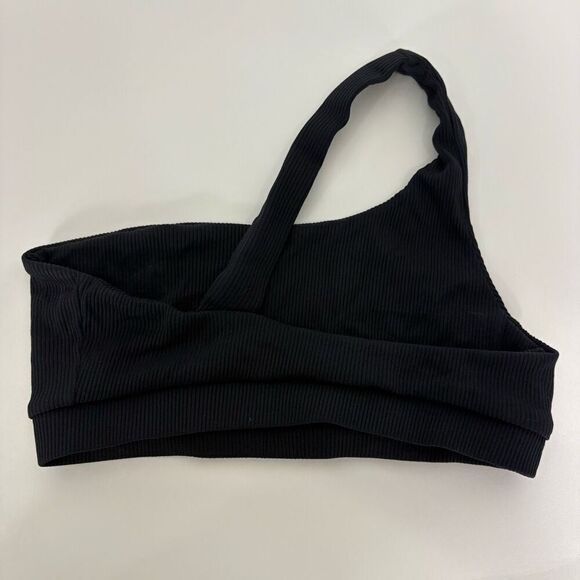 Mimi The Label Black Ribbed One Shoulder Swimsuit Top Size Small - Picture 4 of 7